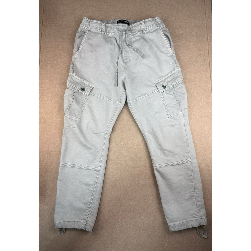 Cotton On Military‎ Cargo Pants Mens L Gray Drawstring Jogger Utility Pockets